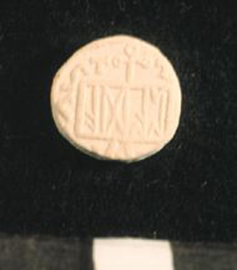 Thumbnail of Plaster Cast of Anglo-Saxon Coin Impression: Reverse (1969.21.0012B)