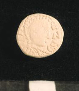 Thumbnail of Plaster Cast of Anglo-Saxon Coin Impression: Obverse (1969.21.0013A)