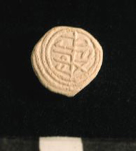 Thumbnail of Plaster Cast of Anglo-Saxon Coin Impression: Obverse (1969.21.0014A)