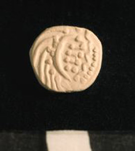 Thumbnail of Plaster Cast of Anglo-Saxon Coin Impression: Reverse (1969.21.0014B)