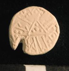 Thumbnail of Plaster Cast of Anglo-Saxon Coin Impression: Reverse (1969.21.0016B)