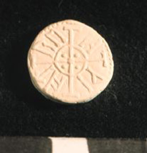 Thumbnail of Plaster Cast of Anglo-Saxon Coin Impression: Reverse (1969.21.0017B)