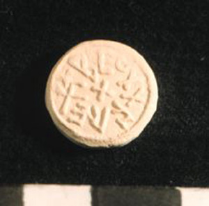 Thumbnail of Plaster Cast of Anglo-Saxon Coin Impression: Obverse (1969.21.0018A)