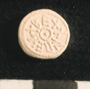 Thumbnail of Plaster Cast of Anglo-Saxon Coin Impression: Obverse (1969.21.0019A)
