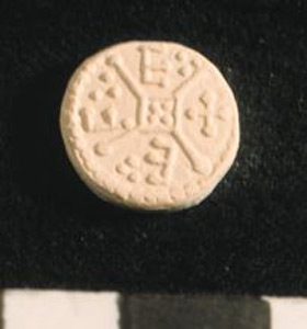 Thumbnail of Plaster Cast of Anglo-Saxon Coin Impression: Reverse (1969.21.0019B)