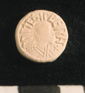 Thumbnail of Plaster Cast of Anglo-Saxon Coin Impression: Obverse (1969.21.0020A)