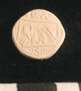 Thumbnail of Plaster Cast of Anglo-Saxon Coin Impression: Reverse (1969.21.0020B)