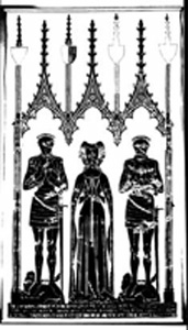 Thumbnail of Brass Rubbing: Sir William de Etchingham, Joan, and son, Thomas (1982.05.0046)