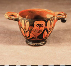 Thumbnail of Red Figure Glaux Skyphos, Cup (1994.20.0004)