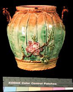 Thumbnail of Majolica Sugar Bowl (1934.01.0068A)