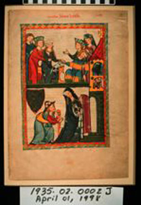 Thumbnail of Folio:  Die Minnesinger, Meister Johannes Hadloub (1935.02.0002J)