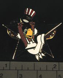 Thumbnail of Commemorative Olympic Pin Set: Eagle on Parallel Bars, Blue Star (1984.04.0001W)
