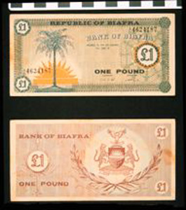 Thumbnail of Bank Note: Republic of Biafra, 1 Pound (1992.23.0120)