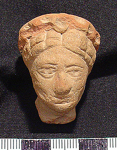 Thumbnail of Figurine Fragment, Female Head (1922.01.0180)