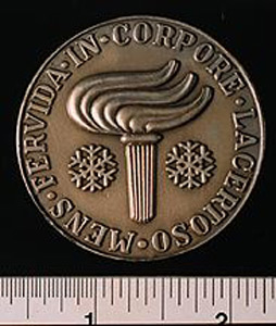 Thumbnail of Olympic Commemorative Medallion: "Mens Fervida In Corpore Lacertoso" (1977.01.0512)