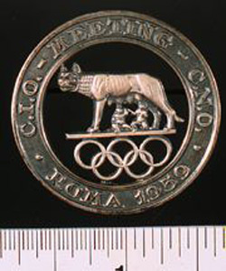 Thumbnail of International Olympic Committee Pin: "C.I.O. - Meeting - C.N.O./ Roma 1959" (1977.01.0717)