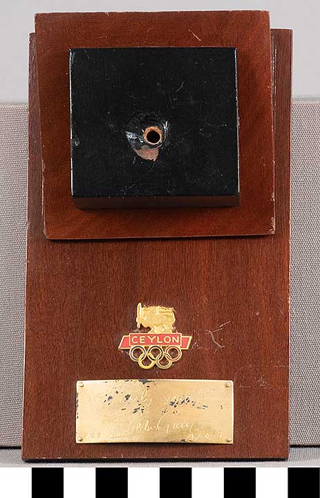 Thumbnail of Trophy: Pedestal Base with Plaque (1977.01.0774A)