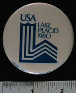 Thumbnail of Commemorative Olympic Button:  Lake Placid 1980 (1980.09.0005)
