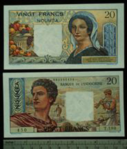 Thumbnail of Bank Note: New Caledonia, 20 Francs (1992.23.1550)