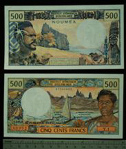 Thumbnail of Bank Note: New Caledonia, 500 Francs (1992.23.1552)