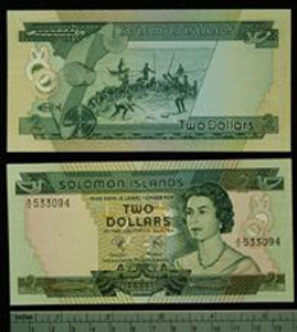 Thumbnail of Bank Note: Solomon Islands, 2 Dollars (1992.23.2106)