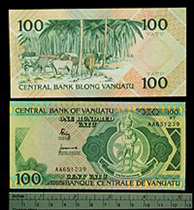 Thumbnail of Bank Note: Vanuatu, 100 Vatu (1992.23.2284)
