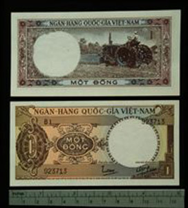 Thumbnail of Bank Note: South Vietnam, 1 Dong (1992.23.2319)