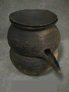 Thumbnail of Double-Chambered Black Ware Cooking Pot (1997.15.0072A)