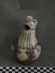 Thumbnail of Festival Drinking Vessel: Moon Bird Effigy (1997.15.0116)