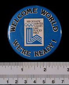 Thumbnail of Commemmorative Button: "XIII Olympic Winter Games, Lake Placid 1980" (2003.09.0017)