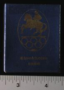 Thumbnail of Olympic Participation Medal Case Lid: XVI Olympiad (1977.01.0729C)