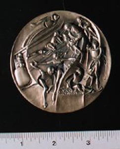 Thumbnail of Commemorative Olympic Medallion: XIII Olympic Winter Games, Lake Placid (1980.08.0011A)
