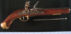 Thumbnail of Reproduction Flintlock Tower Pistol (1996.24.2046A)