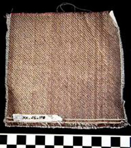 Thumbnail of Material Sample: Reversible Twill Cloth Fragment (1900.26.0110)