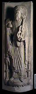 Thumbnail of Plaster Cast from Chartres Cathedral, Royal Portal, West Façade: Old Testament Elder (1912.06.0004)