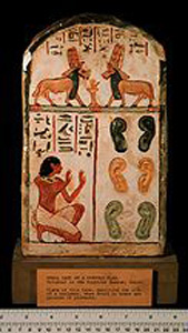 Thumbnail of Plaster Cast of an Painted Slab Depicting Life of a Nobleman (1948.01.0071)