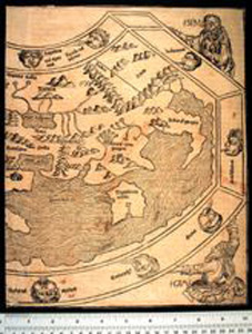 Thumbnail of Folio: Woodcut Map and Text, Schedel