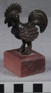 Thumbnail of Cast Reproduction of a Rooster Lamp Finial (1968.05.0041)