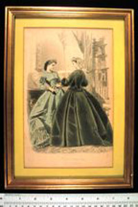Thumbnail of Framed Engraving: Les Modes Parisiennes September 1864 (1973.05.0001)