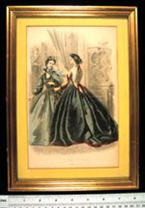 Thumbnail of Framed Engraving: "Les Modes Parisiennes, March 1865" (1973.05.0006)