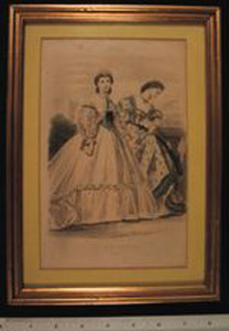 Thumbnail of Framed Engraving: "Les Modes Parisiennes, July 1864" (1973.05.0007)