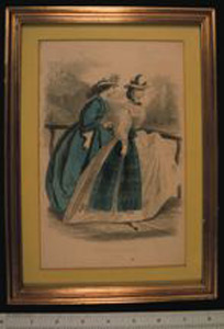 Thumbnail of Framed Engraving: "Les Modes Parisiennes, June 1864" ()