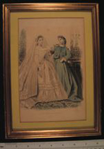 Thumbnail of Framed Engraving: "Les Modes Parisiennes, May 1864" ()