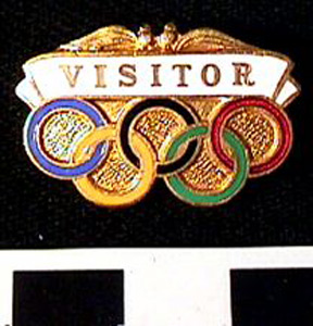 Thumbnail of Olympic Official Visitor Badge (1977.01.1690)
