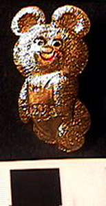 Thumbnail of Commemorative Olympic Pin:  Russian Bear Mascot  (1980.09.0020)