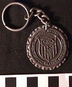 Thumbnail of Commemorative Olympic Key Ring: "United States International Skating Association" (1980.09.0059)