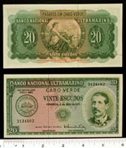 Thumbnail of Bank Note: Cape Verde, 20 Escudos (1992.23.0204)