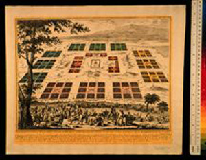 Thumbnail of Engraving: Castra Metatio oder Zeichnung der Lager-Ordnung,  Holyland (1993.23.0017)
