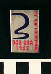 Thumbnail of Commemorative Lapel Pin: "Bob USA 1982 Mt. Van Hoevenberg" (1901.14.0018)