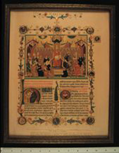 Thumbnail of Print of Folio from the Concordia Discordantium Canonum: The  Pope  in Council ()